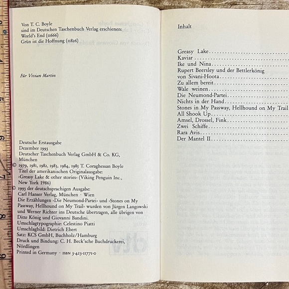 T.C. Boyle: Greasy Lake und andere Geschichten paperback Book - Picture 4 of 5